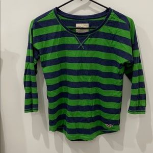 3/4 sleeve striped tee